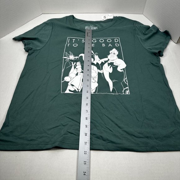 Disney Villains Women's Sz XXL It's Good To Be Bad Short Sleeve Tee Shirt Green - Picture 10 of 11